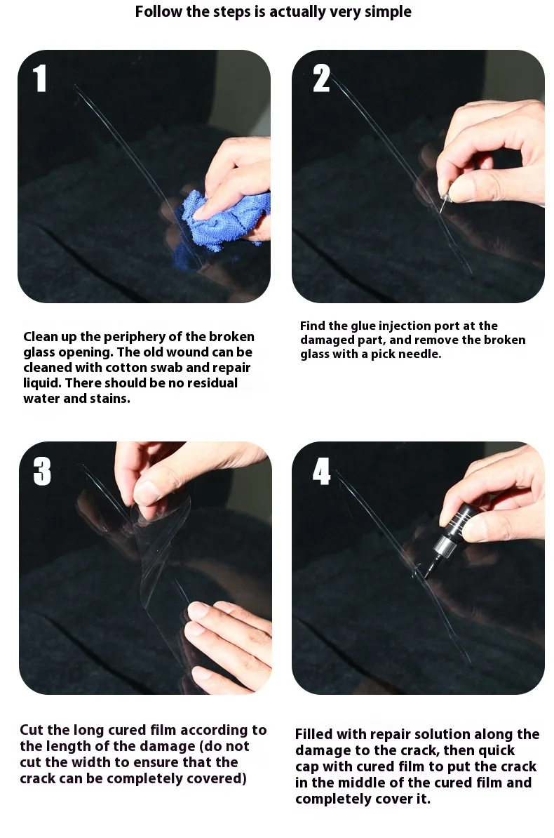 ISGTDRM Car Windshield Cracked Repair DIY Car Window Phone Screen Repair Kit Glass Curing Glue Auto Glass Scratch Crack Restore