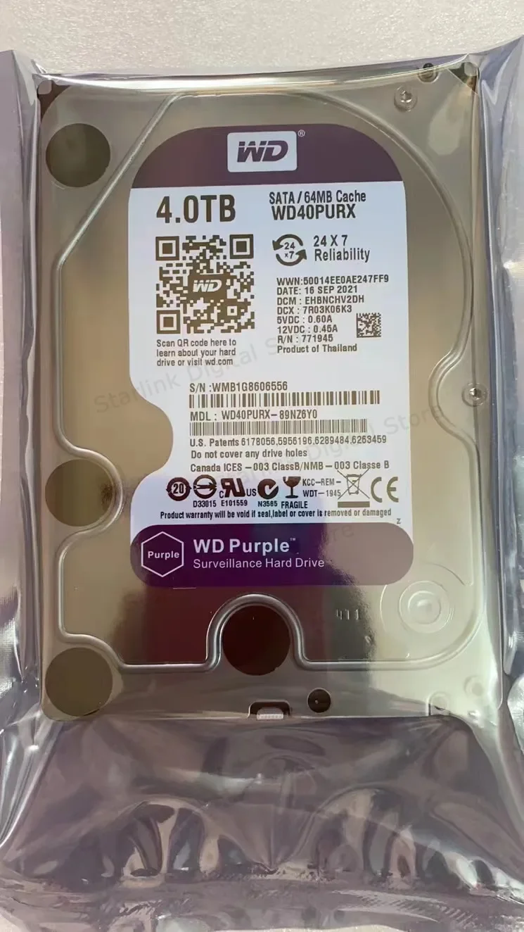 WD Purple 4TB 1TB 2TB 3TB 6TSurveillance Internal Hard Drive Disk 3.5