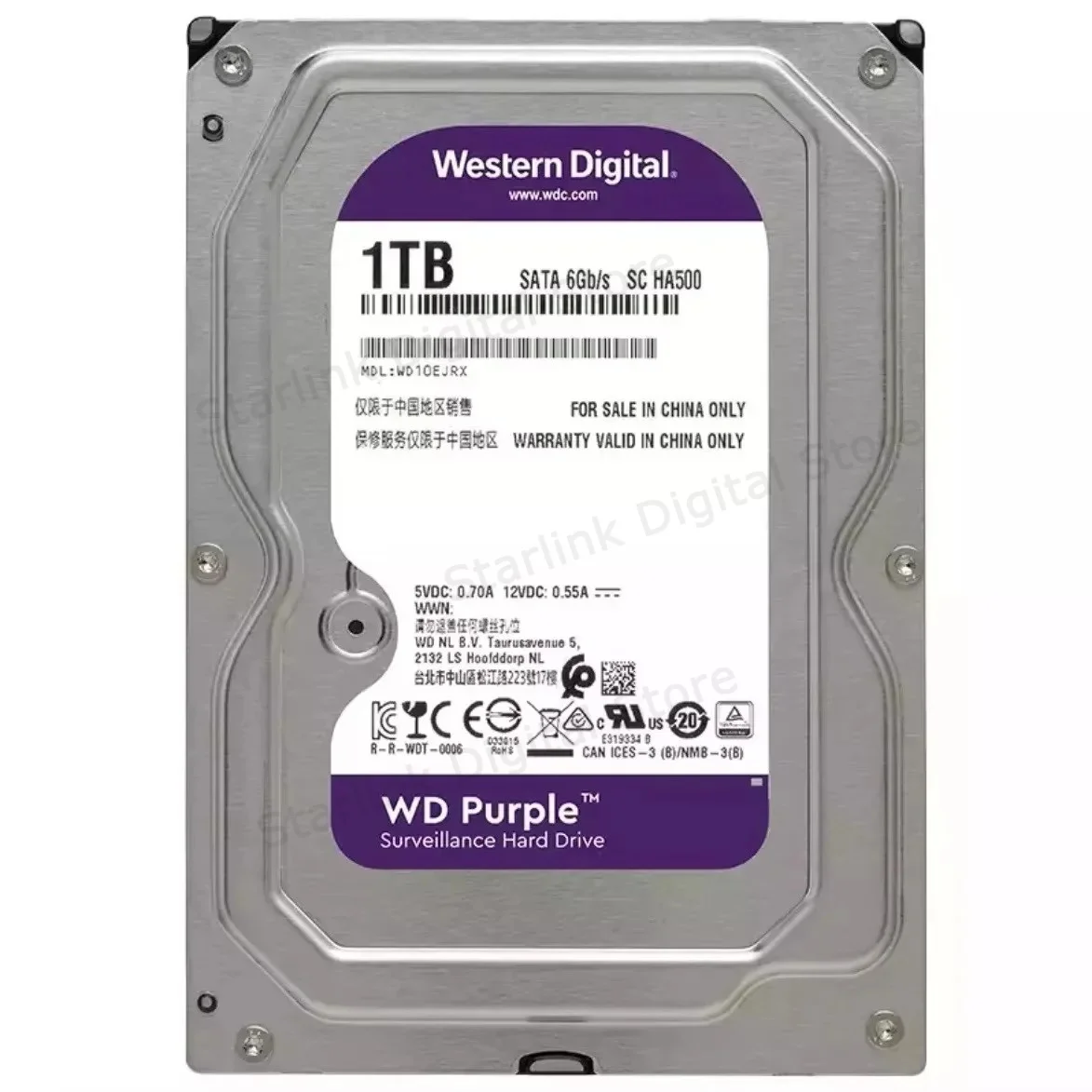 WD Purple 4TB 1TB 2TB 3TB 6TSurveillance Internal Hard Drive Disk 3.5