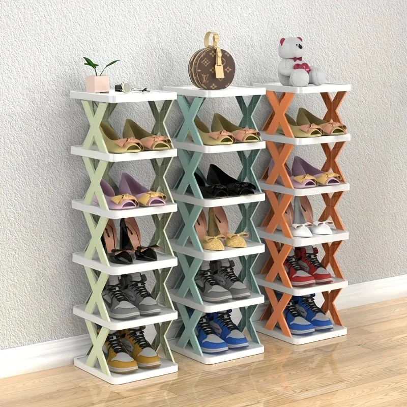 9-Tier Vertical Shoe Rack - Space-saving Tall & Narrow Design for Entranceways, Easy to Assemble Home Organization Storage