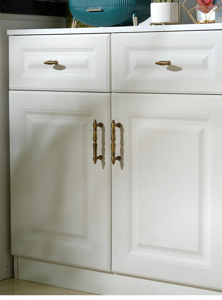 French Vintage Brass Handles for Furniture Bronze Handles for Cabinets and Drawers Hardware Fitting Kitchen Cabinet Handles