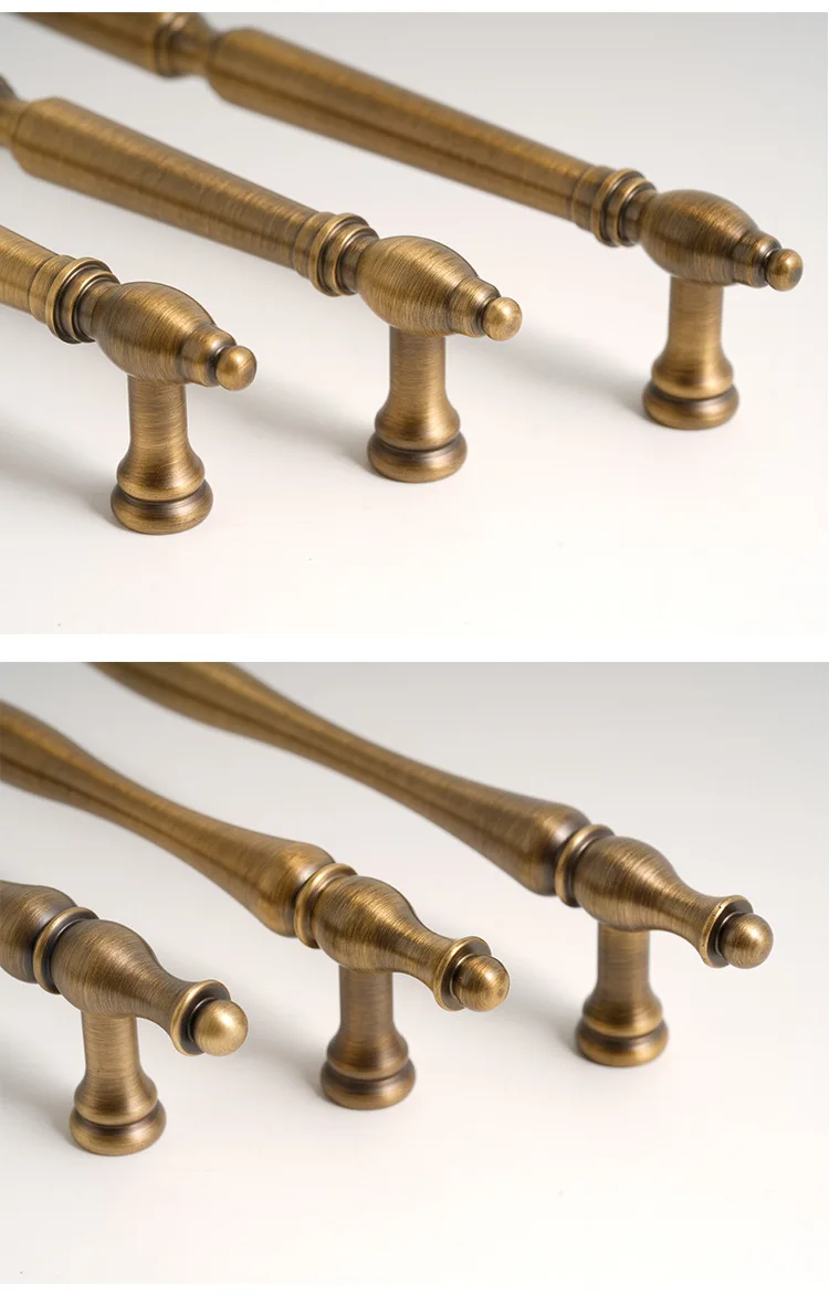 French Vintage Brass Handles for Furniture Bronze Handles for Cabinets and Drawers Hardware Fitting Kitchen Cabinet Handles