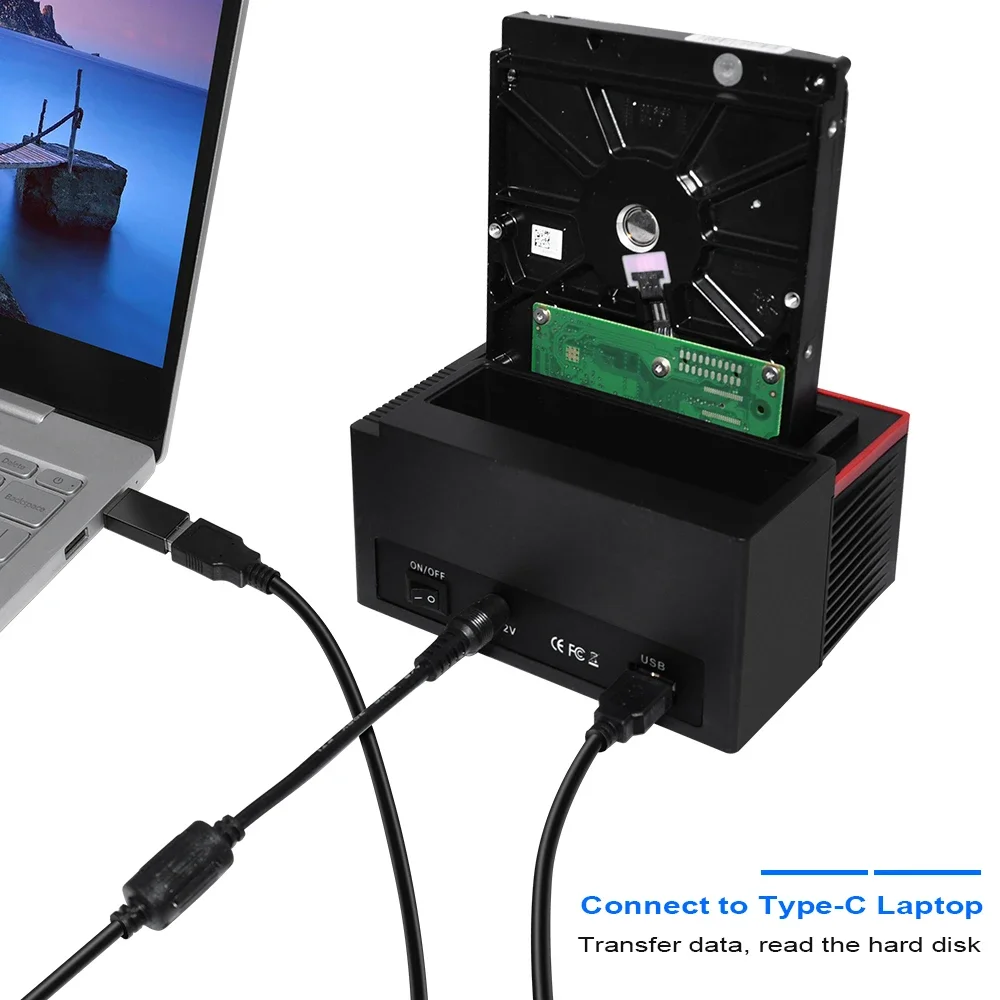 Hard Drive Docking Station for 2.5 3.5 Inch SATA IDE HDD SSD Reader Dual Slots External Disk Box Enclosure Sata To Usb Adapter