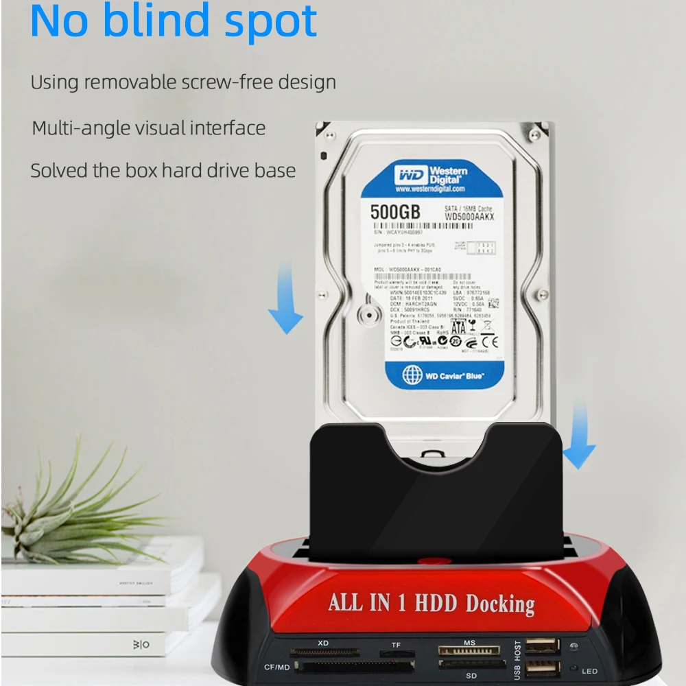 Hard Drive Docking Station for 2.5 3.5 Inch SATA IDE HDD SSD Reader Dual Slots External Disk Box Enclosure Sata To Usb Adapter Hard Drive Docking Station for 2.5 3.5 Inch SATA IDE HDD SSD Reader Dual Slots External Disk Box Enclosure Sata To Usb Adapter