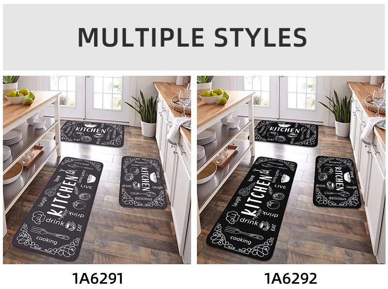 VIKAMA kitchen carpet washable, non-slip, absorbent floor mat, bathroom floor mat, absorbent kitchen mat, door mat, room decorat VIKAMA kitchen carpet washable, non-slip, absorbent floor mat, bathroom floor mat, absorbent kitchen mat, door mat, room decorat