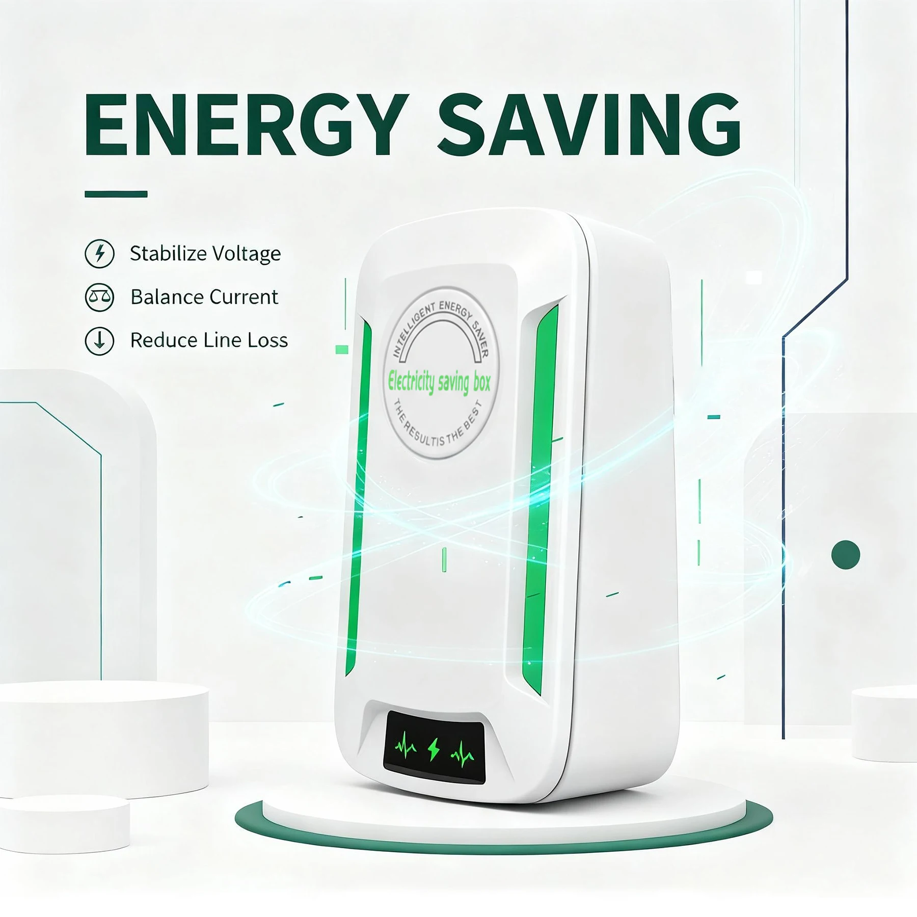 Electricity Saving Box - Intelligent Energy Saver , Plug in Saving Device for Home, Stabilize Voltage 90V-250V, EU/US/UK Adapter Electricity Saving Box - Intelligent Energy Saver , Plug in Saving Device for Home, Stabilize Voltage 90V-250V, EU/US/UK Adapter