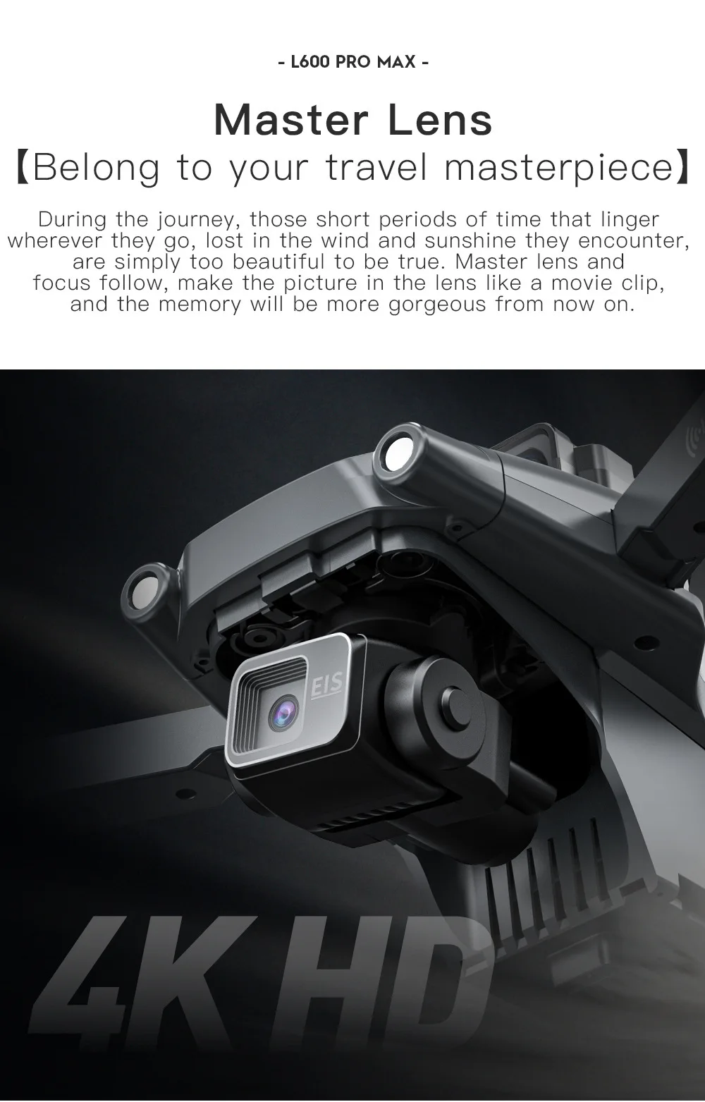 Original L600 PRO MAX GPS Drone Professional 3-Axis PTZ HD Dual Camera Obstacle Avoidance Brushless Motor 5G WIFI RC Quadcopter