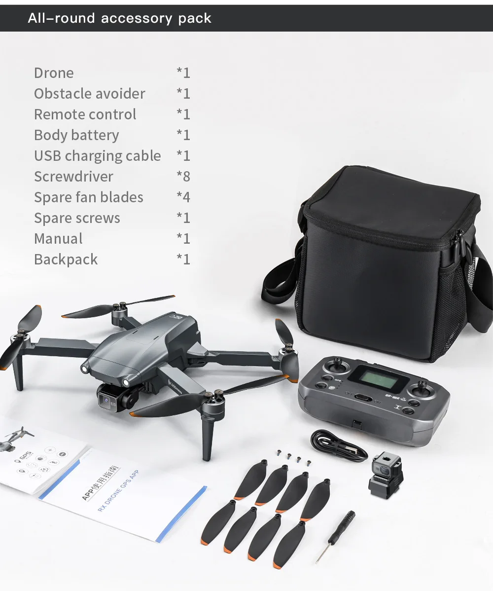 Original L600 PRO MAX GPS Drone Professional 3-Axis PTZ HD Dual Camera Obstacle Avoidance Brushless Motor 5G WIFI RC Quadcopter