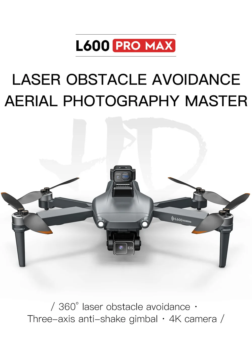 Original L600 PRO MAX GPS Drone Professional 3-Axis PTZ HD Dual Camera Obstacle Avoidance Brushless Motor 5G WIFI RC Quadcopter
