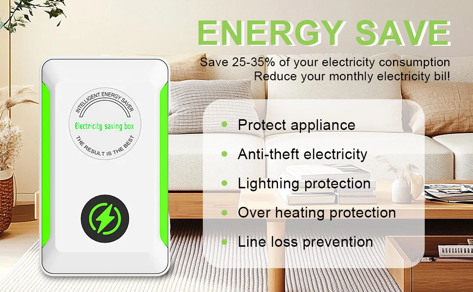 Eayburst StopWatt Electricity Saving Box Energy Saver Plug Saving Device for Home 90V-250V US/EU Plug Adapter Energy SaverDevice