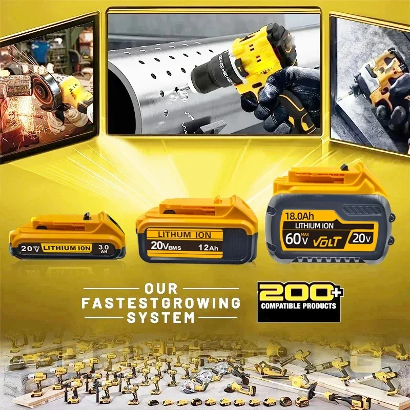 .for DeWalt 18v 20Volt Lithium Ion Batteries 20V 6Ah DCB203 Li ion Battery ReplacementDCB206 DCB205 DCB204 DCB200Power Tools. .for DeWalt 18v 20Volt Lithium Ion Batteries 20V 6Ah DCB203 Li ion Battery ReplacementDCB206 DCB205 DCB204 DCB200Power Tools.