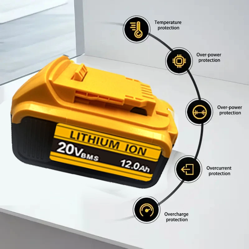 .for DeWalt 18v 20Volt Lithium Ion Batteries 20V 6Ah DCB203 Li ion Battery ReplacementDCB206 DCB205 DCB204 DCB200Power Tools. .for DeWalt 18v 20Volt Lithium Ion Batteries 20V 6Ah DCB203 Li ion Battery ReplacementDCB206 DCB205 DCB204 DCB200Power Tools.