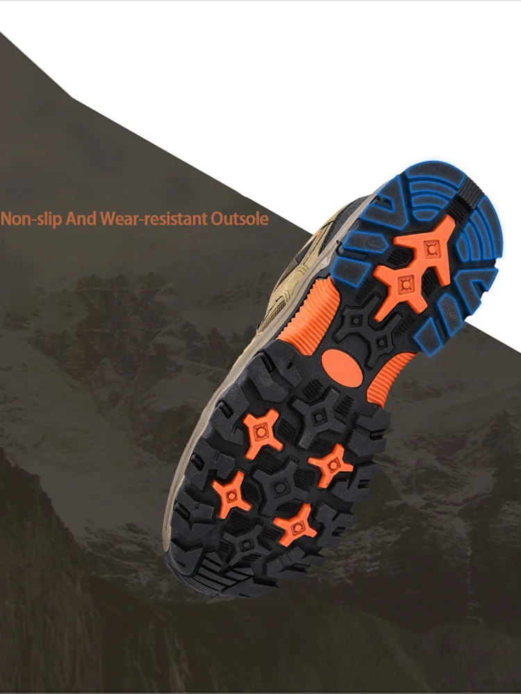 Men's Hiking Shoes All-terrain Outdoor Sports Shoes Breathable Wear-resistant Mesh Non-slip Hiking Shoes Outdoor Cycling Shoes