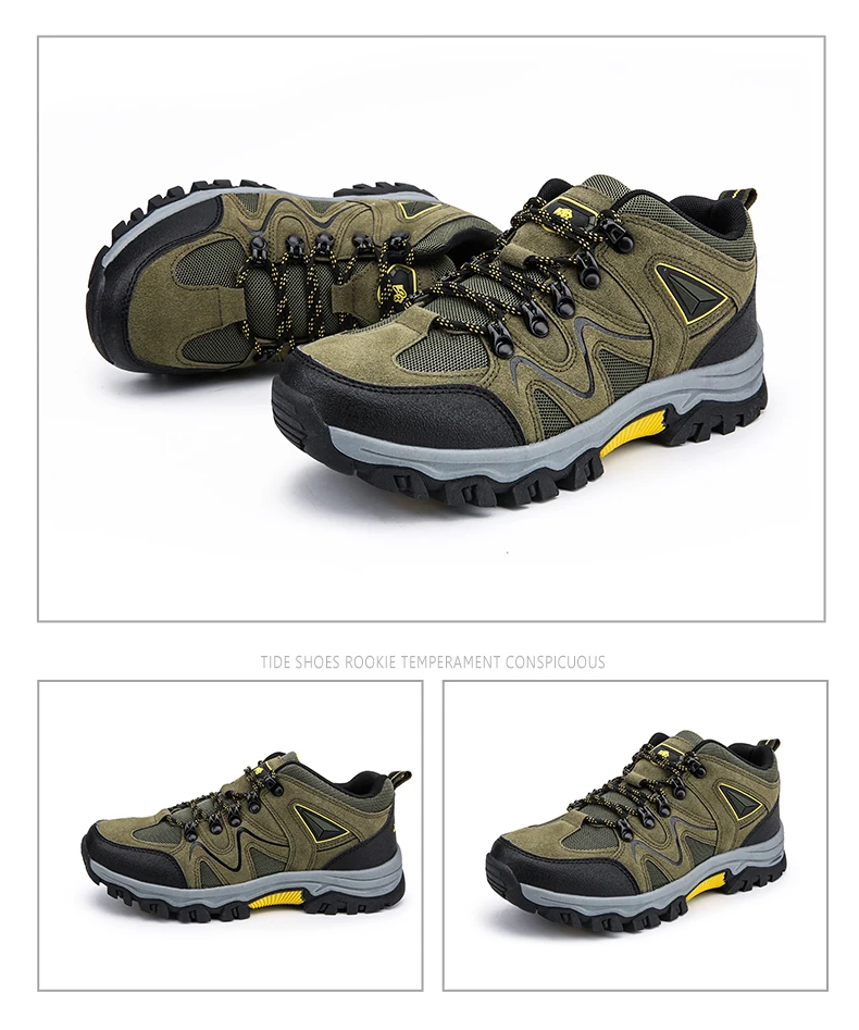 Men's Hiking Shoes All-terrain Outdoor Sports Shoes Breathable Wear-resistant Mesh Non-slip Hiking Shoes Outdoor Cycling Shoes