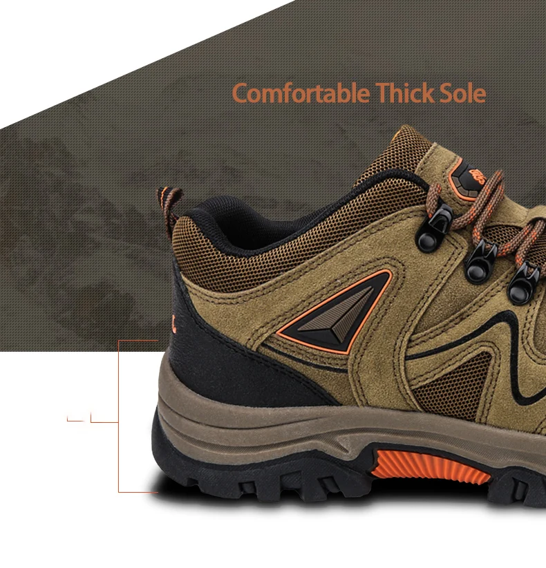 Men's Hiking Shoes All-terrain Outdoor Sports Shoes Breathable Wear-resistant Mesh Non-slip Hiking Shoes Outdoor Cycling Shoes