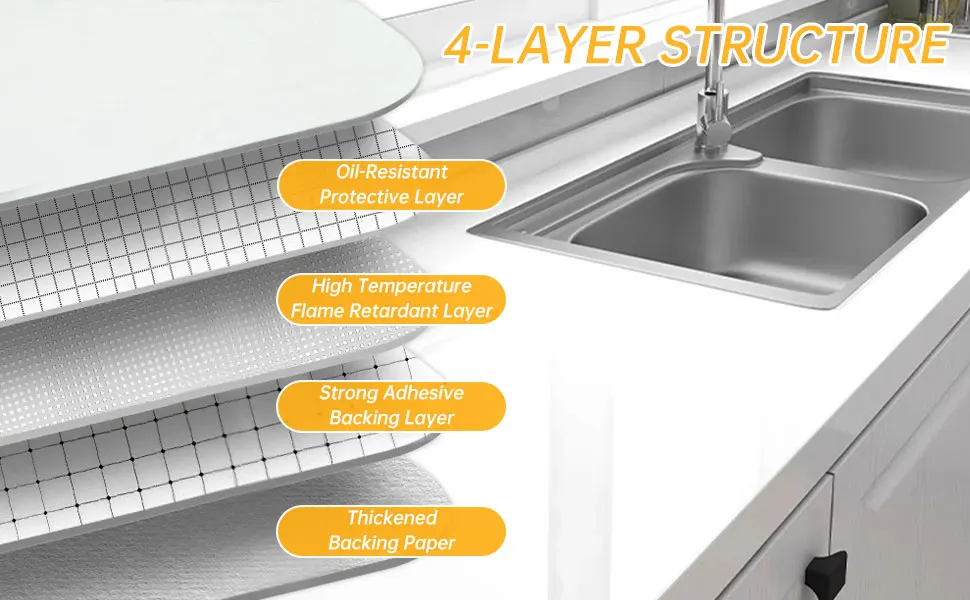 40cm kitchen self-adhesive wallpaper cabinet countertop contact paper PVC waterproof and oil-proof wallpaper wall sticker 40cm kitchen self-adhesive wallpaper cabinet countertop contact paper PVC waterproof and oil-proof wallpaper wall sticker