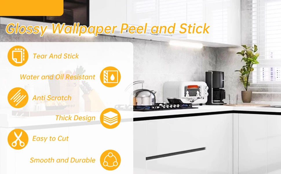 40cm kitchen self-adhesive wallpaper cabinet countertop contact paper PVC waterproof and oil-proof wallpaper wall sticker 40cm kitchen self-adhesive wallpaper cabinet countertop contact paper PVC waterproof and oil-proof wallpaper wall sticker