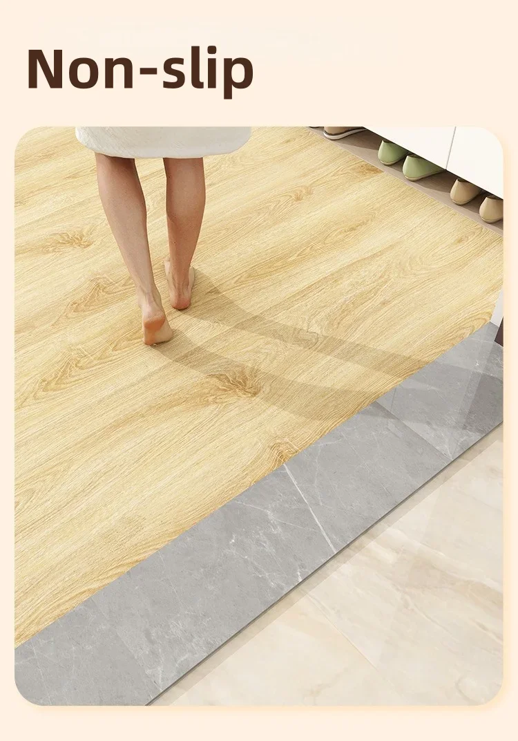 Faux Wood Grain Self-adhesive Floor Stickers Waterproof for Living Room Toilet Kitchen Peel and Stick Wallpaper Home Floor Decor Faux Wood Grain Self-adhesive Floor Stickers Waterproof for Living Room Toilet Kitchen Peel and Stick Wallpaper Home Floor Decor