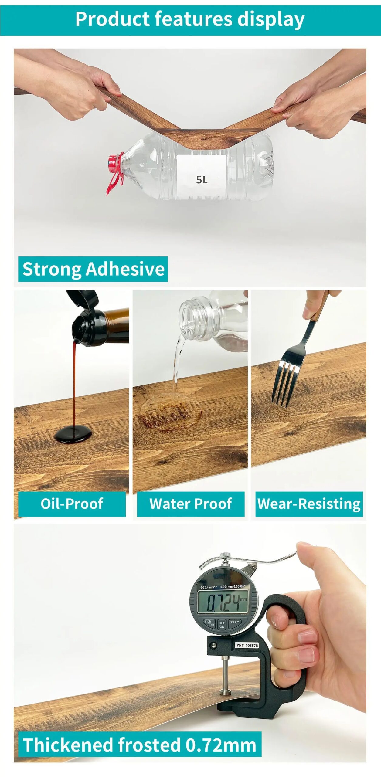 PVC Wood Grain Self-adhesive Floor Sticker Wall Stickers Ceramic Tiles Decal Wear-resistant Waterproof Moisture-proof Home Decor PVC Wood Grain Self-adhesive Floor Sticker Wall Stickers Ceramic Tiles Decal Wear-resistant Waterproof Moisture-proof Home Decor