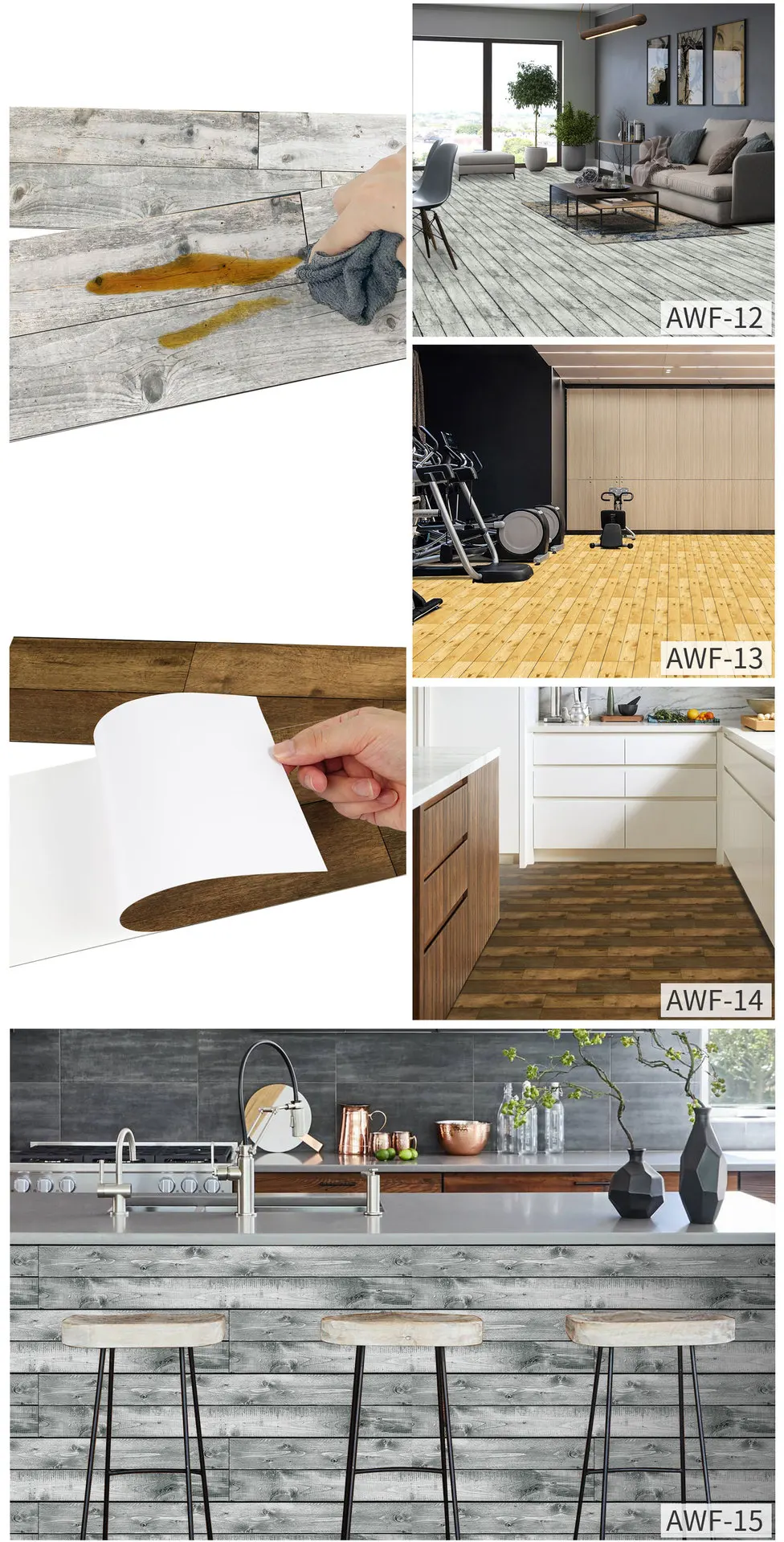 PVC Wood Grain Self-adhesive Floor Sticker Wall Stickers Ceramic Tiles Decal Wear-resistant Waterproof Moisture-proof Home Decor PVC Wood Grain Self-adhesive Floor Sticker Wall Stickers Ceramic Tiles Decal Wear-resistant Waterproof Moisture-proof Home Decor