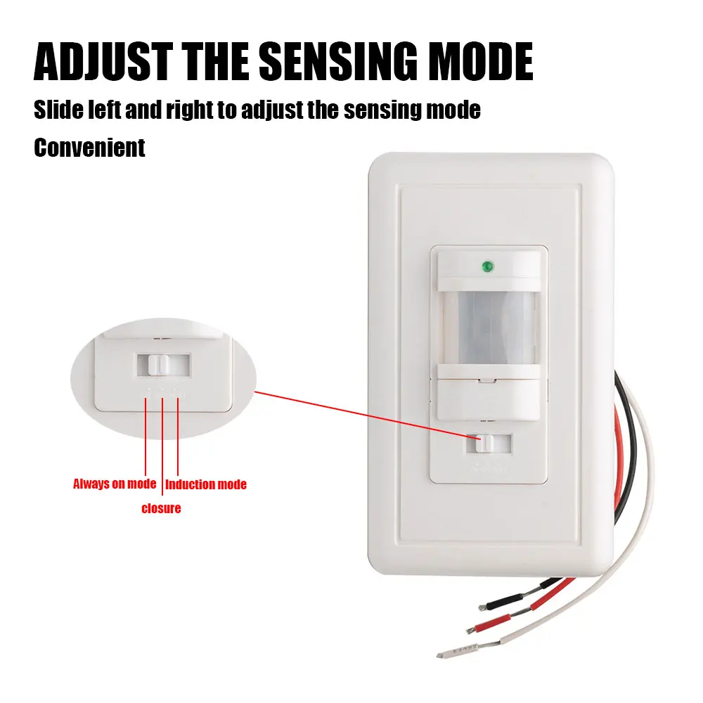 PIR Motion Sensor Switch AC 110V-240V Recessed Infrared smart Human Body Sensor Wall Switch Power Supply Accessories PIR Motion Sensor Switch AC 110V-240V Recessed Infrared smart Human Body Sensor Wall Switch Power Supply Accessories