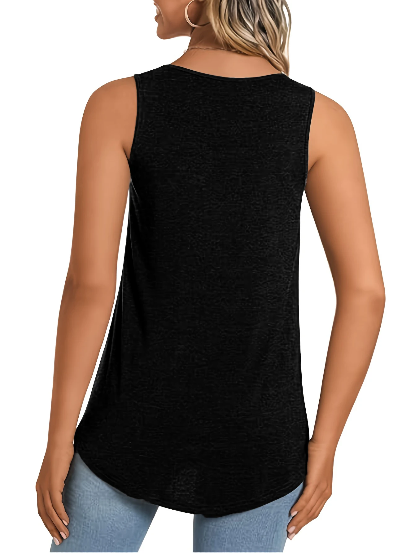New fashion women's loose casual solid color plus size vest New fashion women's loose casual solid color plus size vest