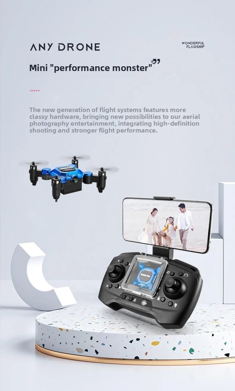 Mosquito drone, mini folding drone, aerial camera drone, student remote-controlled helicopter, small toy