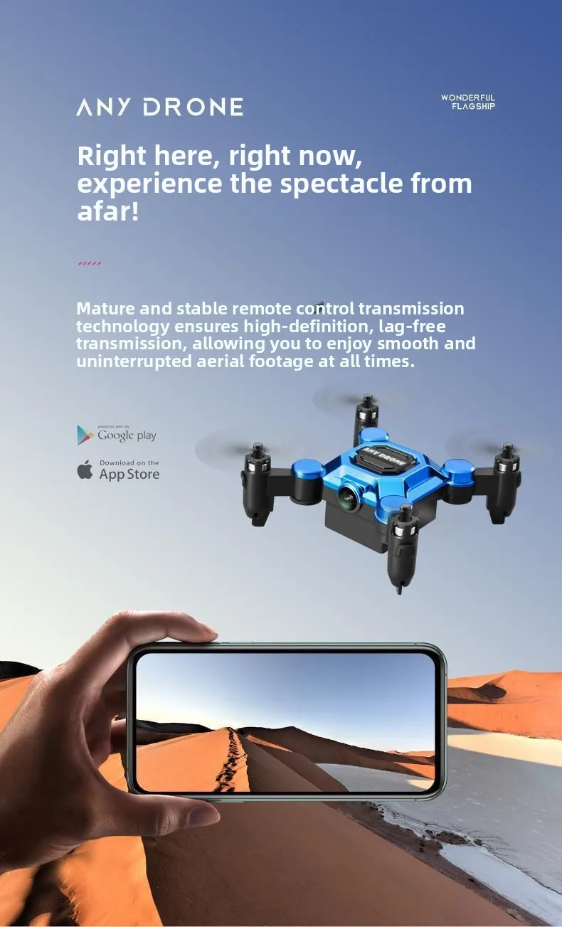 Mosquito drone, mini folding drone, aerial camera drone, student remote-controlled helicopter, small toy