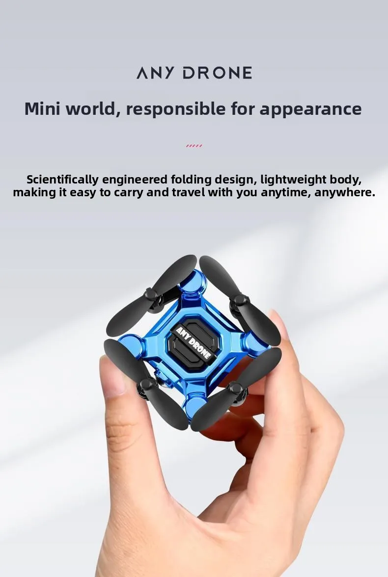 Mosquito drone, mini folding drone, aerial camera drone, student remote-controlled helicopter, small toy