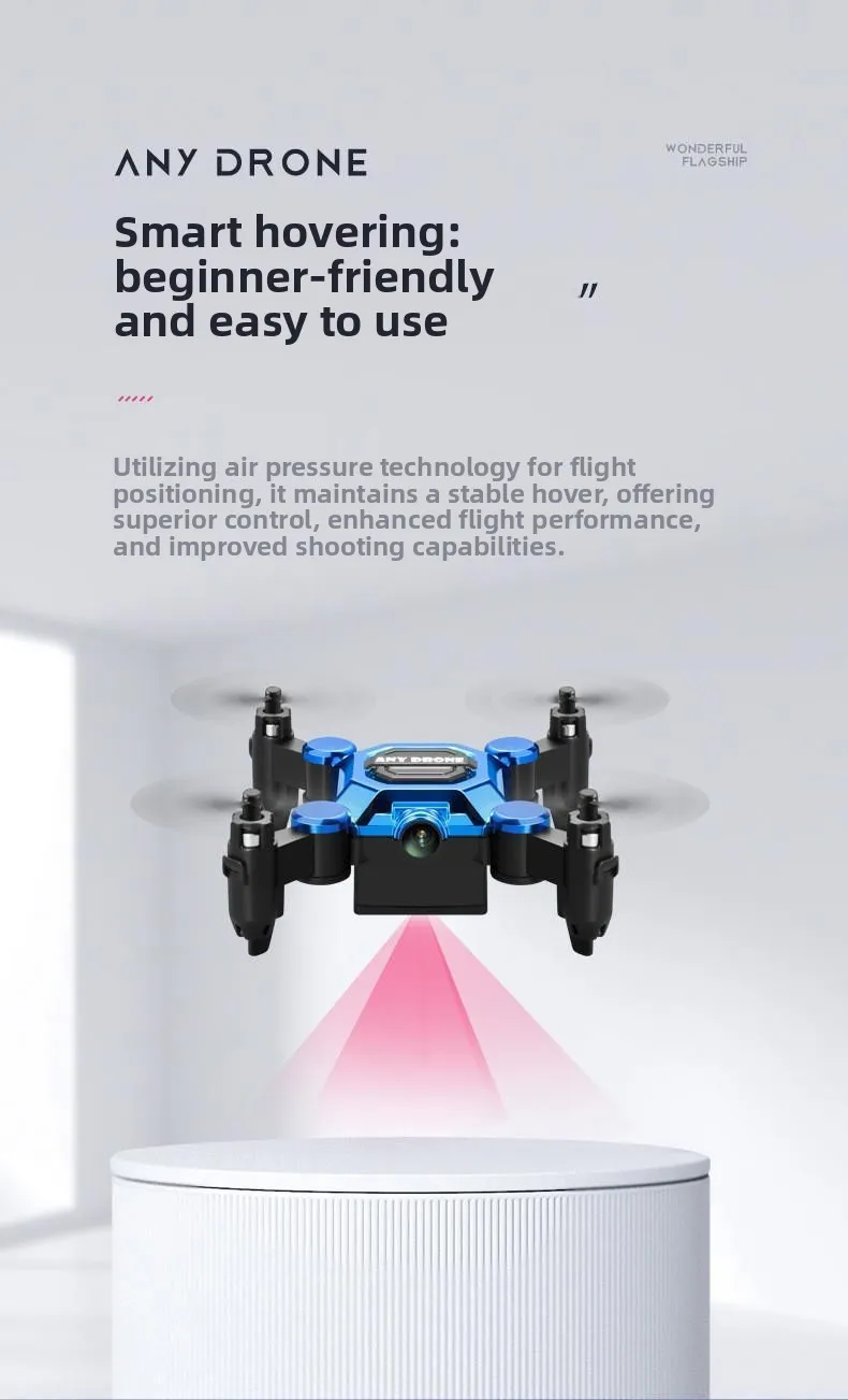 Mosquito drone, mini folding drone, aerial camera drone, student remote-controlled helicopter, small toy