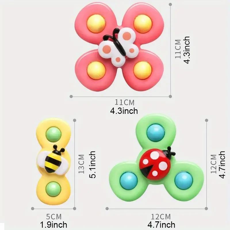 Childrens Interactive Bug Flower Suction Cup Top Toy Cartoon Suction Cup Spinning Baby Toy Educational Fun Play Childrens Interactive Bug Flower Suction Cup Top Toy Cartoon Suction Cup Spinning Baby Toy Educational Fun Play