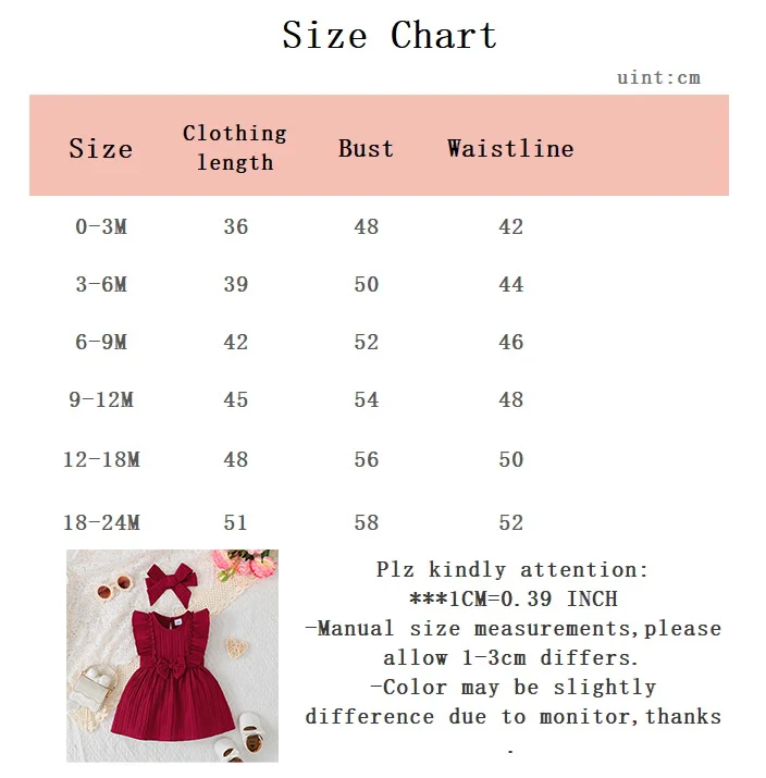 Baby girl's Sleeveless Dress Solid color Ruffled edges Fashion Summer Dress+Headband, 0-24 Months old Baby girl's New Year Dress Baby girl's Sleeveless Dress Solid color Ruffled edges Fashion Summer Dress+Headband, 0-24 Months old Baby girl's New Year Dress