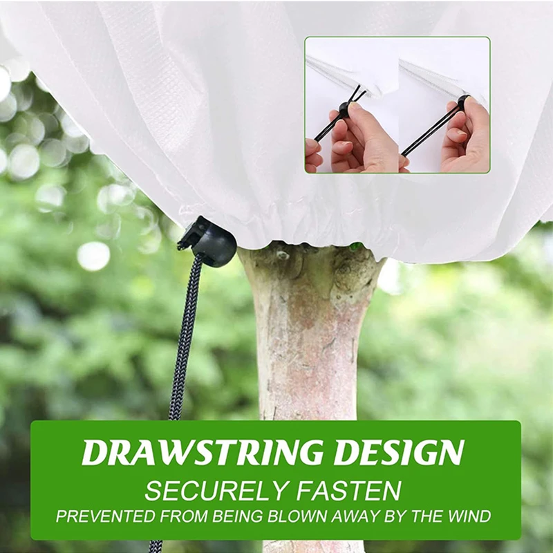 Plant Cover Winter Warm Tree Shrub Protecting Bag Frost Cloth Blankets for Outdoor Plant Freeze Protection Covers with Zipper