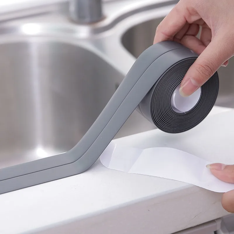 Waterproof Sealing Tape Strips PVC Self Adhesive Wall Sticker for Bathroom Shower Bath Seal Caulk Strip Kitchen Sink Mold Proof Waterproof Sealing Tape Strips PVC Self Adhesive Wall Sticker for Bathroom Shower Bath Seal Caulk Strip Kitchen Sink Mold Proof