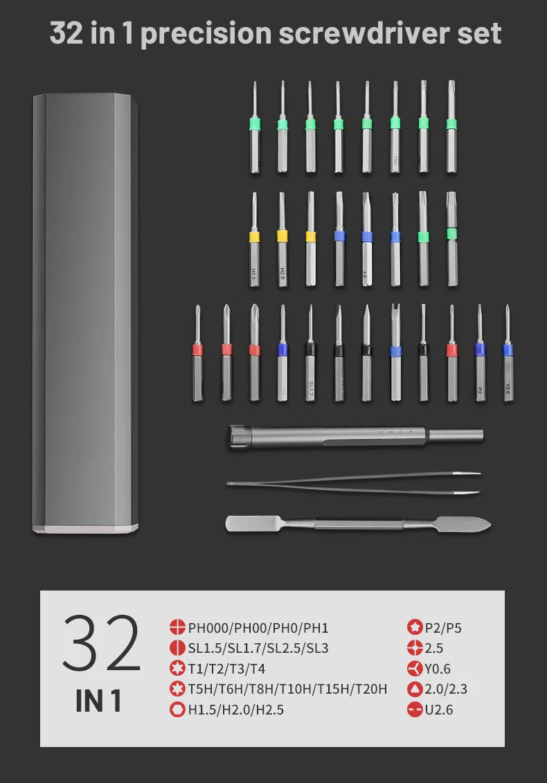 Precision Screwdriver Set 8 32 43 46 in 1 Torx Hex Phillips Magnetic Screwdriver Bit Phone Watch Laptop Mini Repair Tool Set Precision Screwdriver Set 8 32 43 46 in 1 Torx Hex Phillips Magnetic Screwdriver Bit Phone Watch Laptop Mini Repair Tool Set