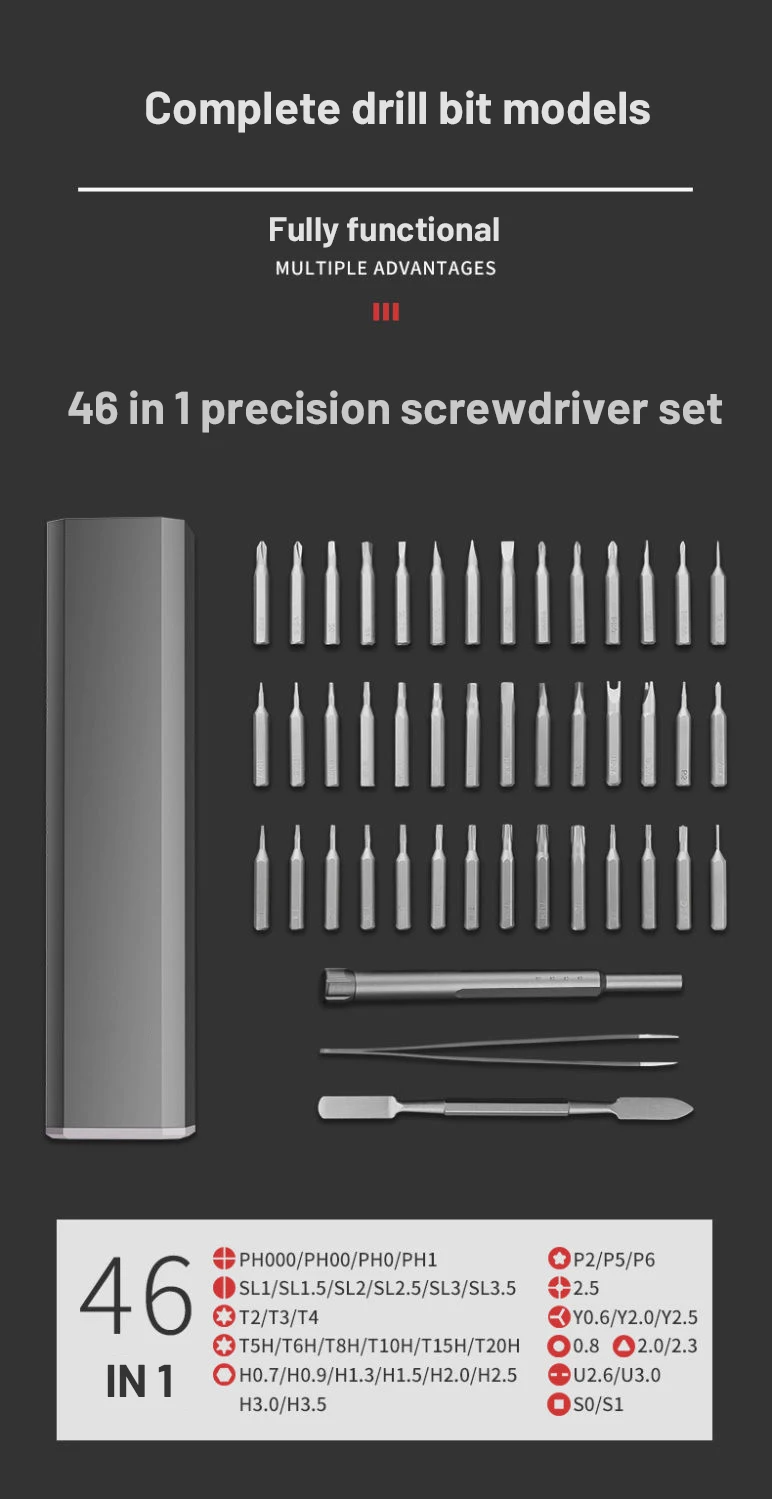 Precision Screwdriver Set 8 32 43 46 in 1 Torx Hex Phillips Magnetic Screwdriver Bit Phone Watch Laptop Mini Repair Tool Set Precision Screwdriver Set 8 32 43 46 in 1 Torx Hex Phillips Magnetic Screwdriver Bit Phone Watch Laptop Mini Repair Tool Set