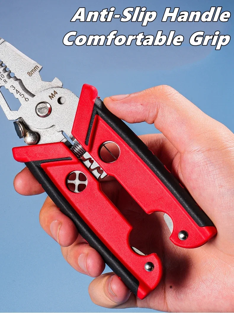18 in 1 Electrician Pliers Multifunctional Wire Stripper Crimper Cutting Pliers Professional Electrical Repair Hand Tool