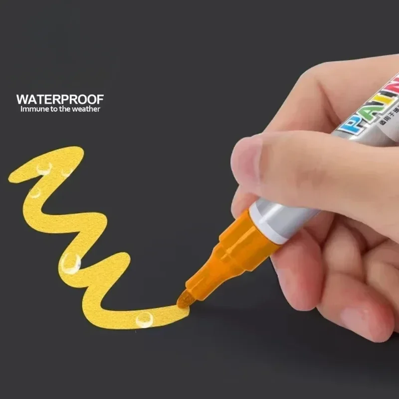 Car Paint Scratches Repair Brush Pen Waterproof Water Paint Marker Pen Car Tire Tread Care Automotive Black White Red Silver Car Paint Scratches Repair Brush Pen Waterproof Water Paint Marker Pen Car Tire Tread Care Automotive Black White Red Silver