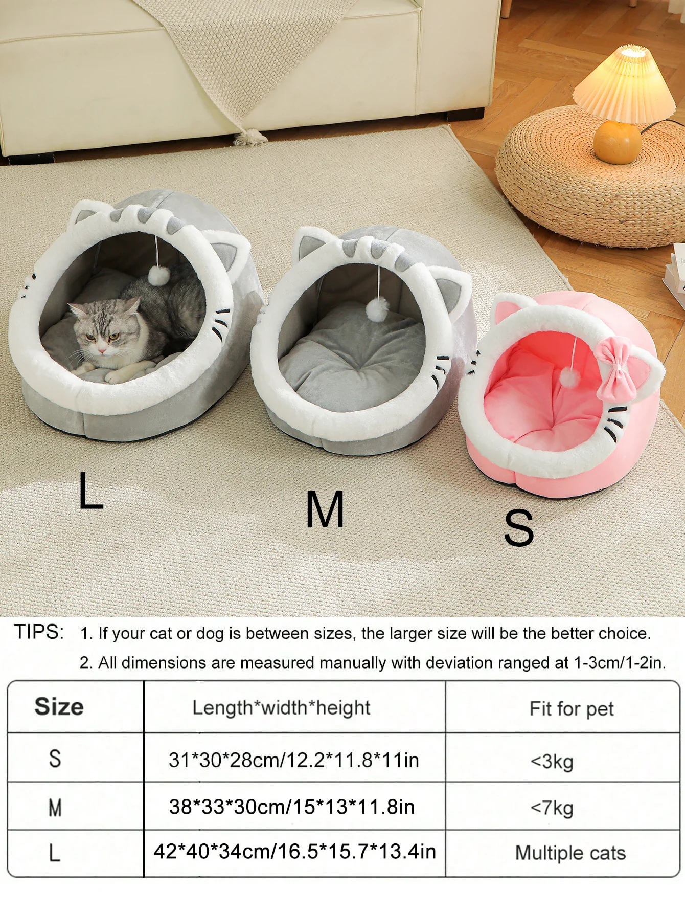 Four Season Universal Cat Bed Cat House Soft Comfortable Pet  Dog Bed Puppy Sleeping Bag Tent Habitats Basket House Pet Supplies