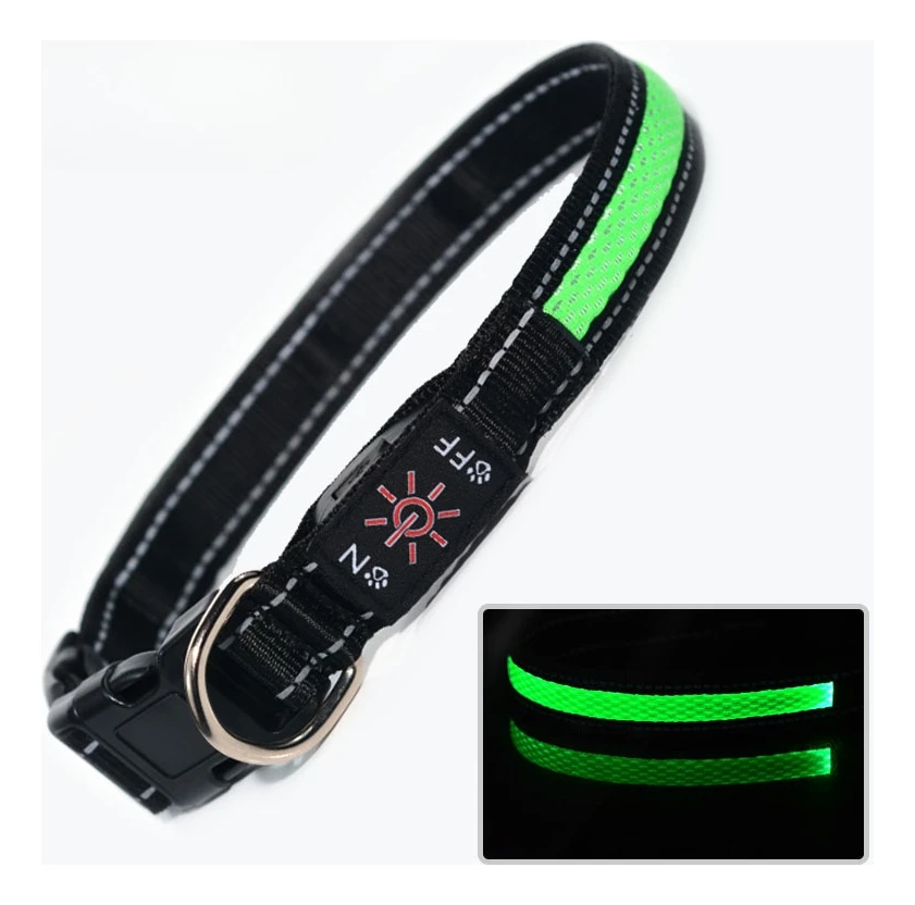 USB LED Dog Collar Lights - Adjustable Comfortable Soft Mesh Safety Collar Dogs, Colorful Lights for Nighttime Visibility USB LED Dog Collar Lights - Adjustable Comfortable Soft Mesh Safety Collar Dogs, Colorful Lights for Nighttime Visibility