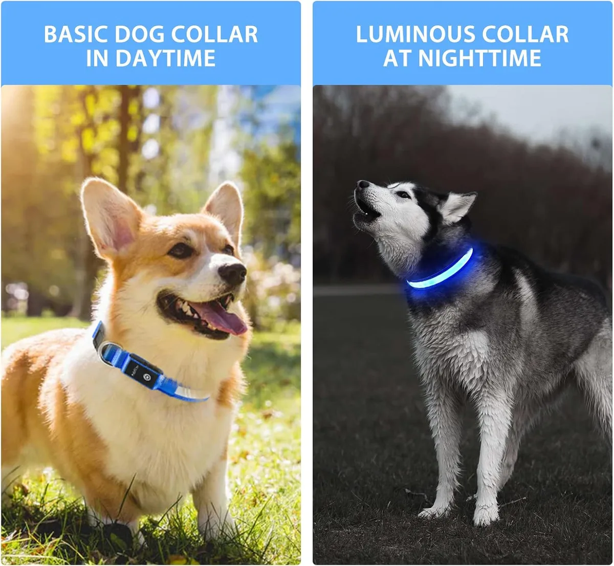 USB LED Dog Collar Lights - Adjustable Comfortable Soft Mesh Safety Collar Dogs, Colorful Lights for Nighttime Visibility USB LED Dog Collar Lights - Adjustable Comfortable Soft Mesh Safety Collar Dogs, Colorful Lights for Nighttime Visibility