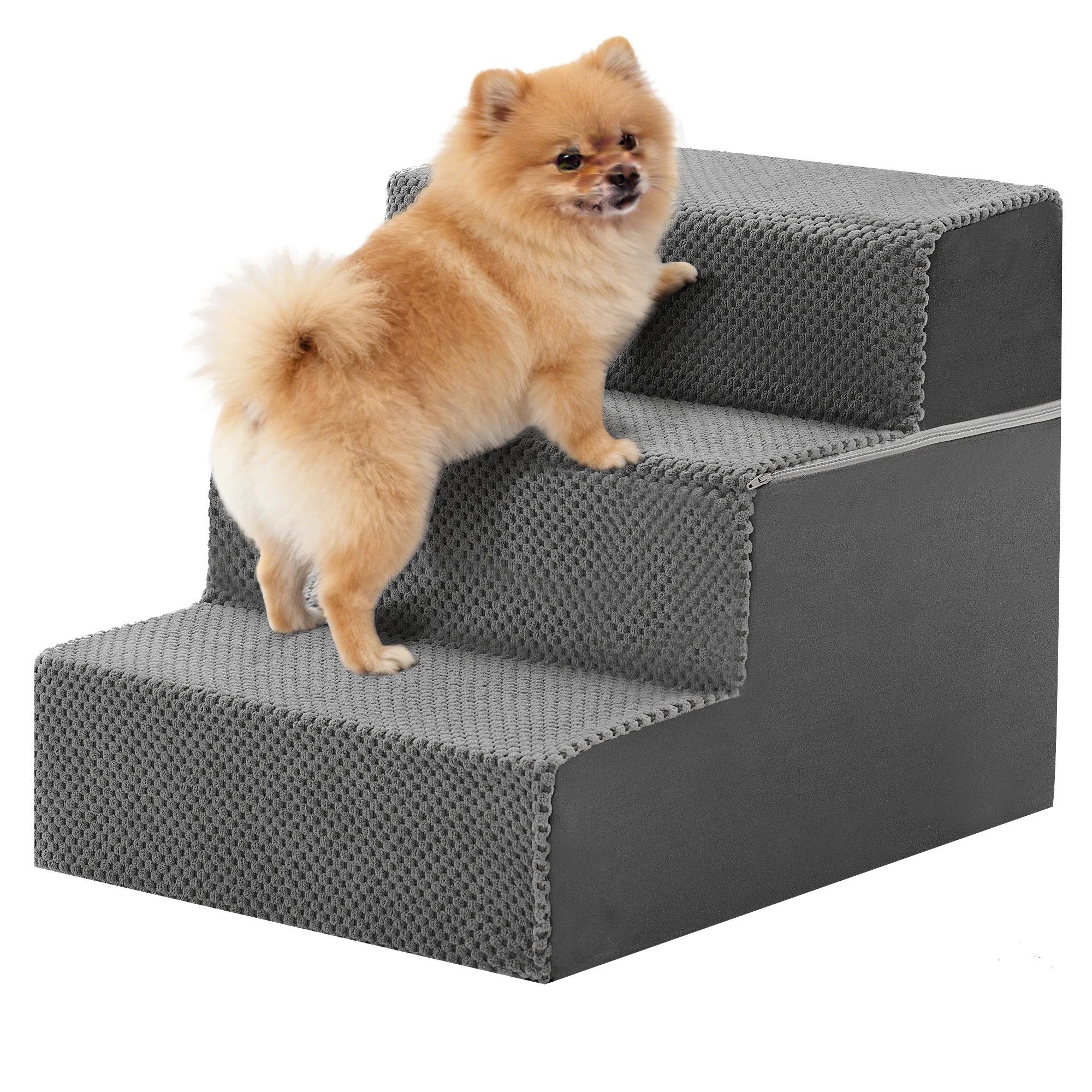 JHK 3-5 Step Right Angled Foam Dog Stairs Ramp for Small Dogs Climbing Ladder Indoor Non-Slip Pet Ladder Ramp Stairs For Home JHK 3-5 Step Right Angled Foam Dog Stairs Ramp for Small Dogs Climbing Ladder Indoor Non-Slip Pet Ladder Ramp Stairs For Home