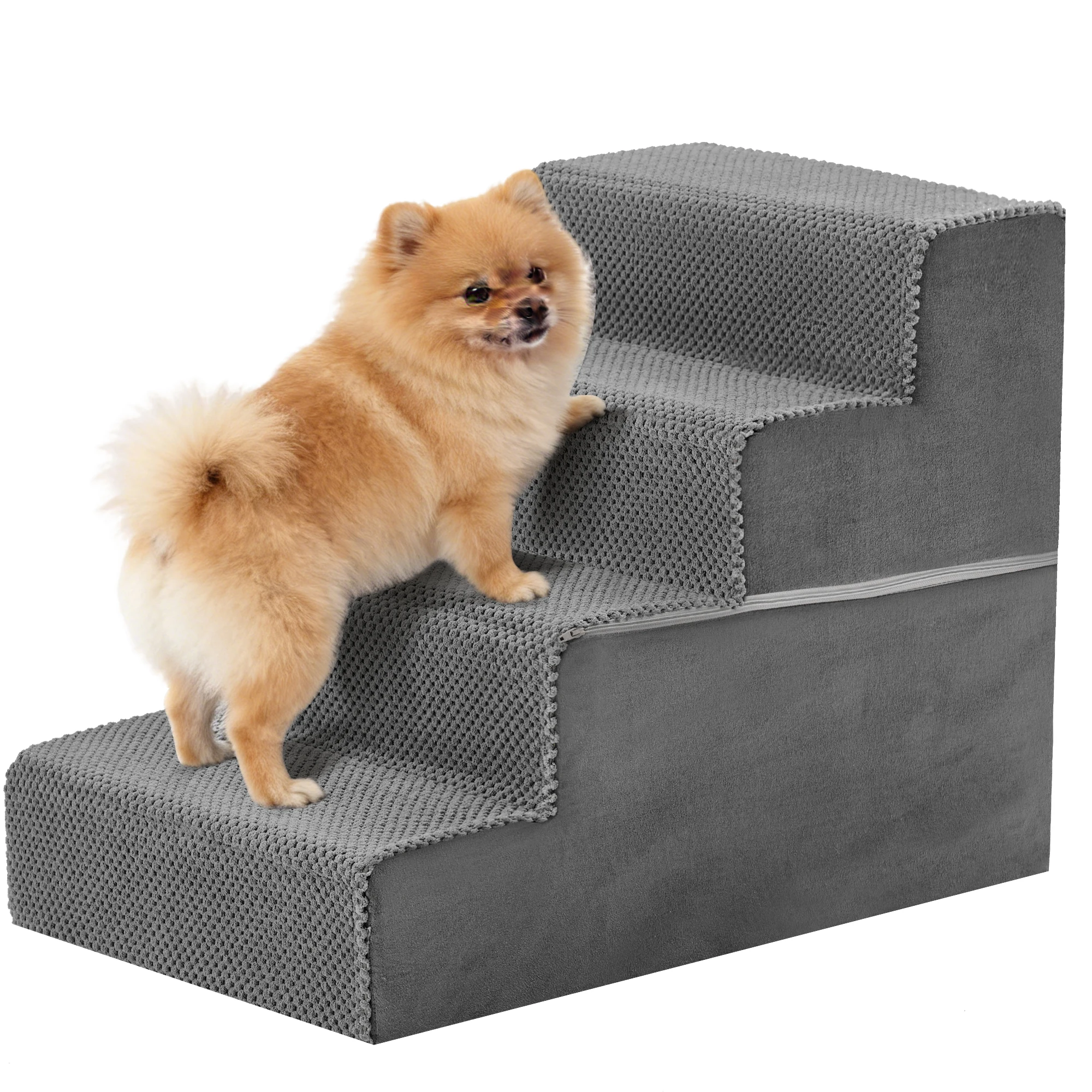 JHK 3-5 Step Right Angled Foam Dog Stairs Ramp for Small Dogs Climbing Ladder Indoor Non-Slip Pet Ladder Ramp Stairs For Home JHK 3-5 Step Right Angled Foam Dog Stairs Ramp for Small Dogs Climbing Ladder Indoor Non-Slip Pet Ladder Ramp Stairs For Home